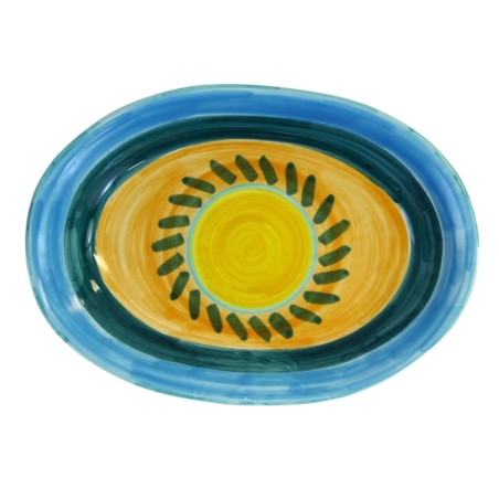 Oval plate Naxos De Simone sicilian handmade pottery Oval plate Naxos De Simone sicilian handmade pottery